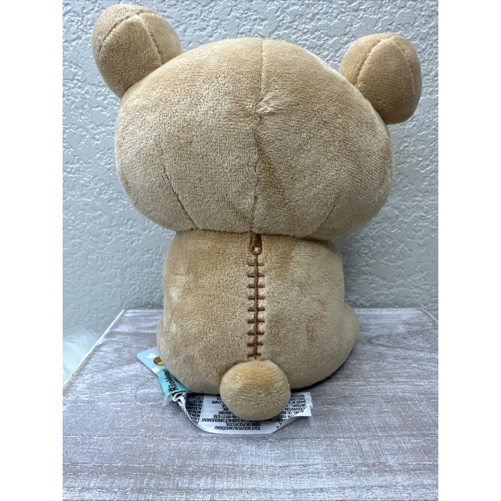 $19 π NWT San-X Rilakkuma Fluffy Heart Plush 6" Small Animal Teddy Bear - Picture 3 of 7